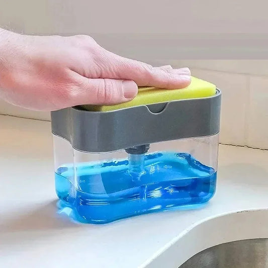 Automatic Dish Soap Dispenser - One- touch Sponge Pump