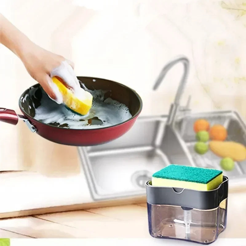 Automatic Dish Soap Dispenser - One- touch Sponge Pump